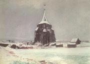 Vincent Van Gogh, The old Cemetery Tower at Nuenen in thte Snow (nn040